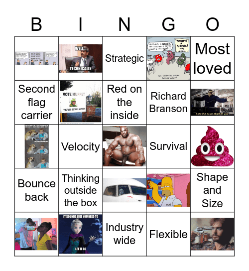 Red Raw Bingo Card