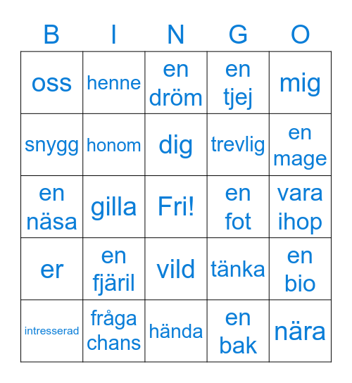 Kär och galen! Bingo Card