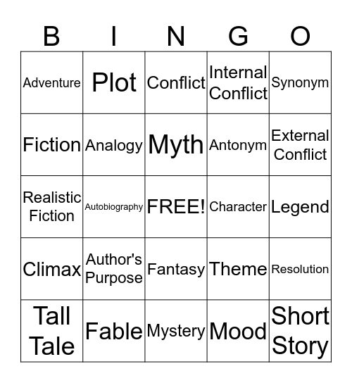 Boom Boom Bingo Card