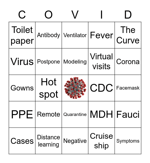 Covid Bingo Card