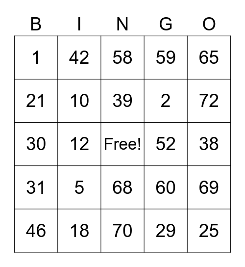GCS Sales ABP Bingo (2) Bingo Card