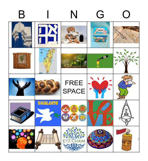 Jewish Life Vocabulary Bingo Card