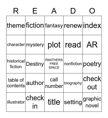 READO Bingo Card