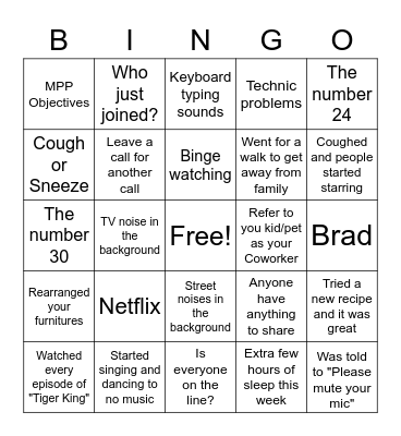 Remote Bingo Card