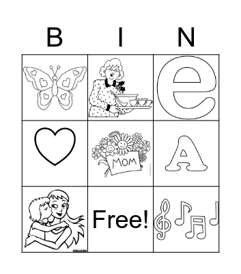 Mother's day Bingo Card