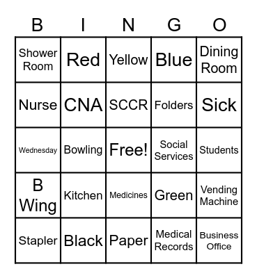 SCCR Bingo Card