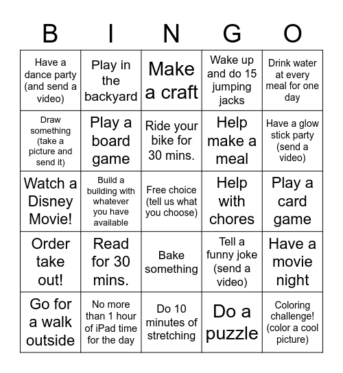 May Bingo Challenge Bingo Card