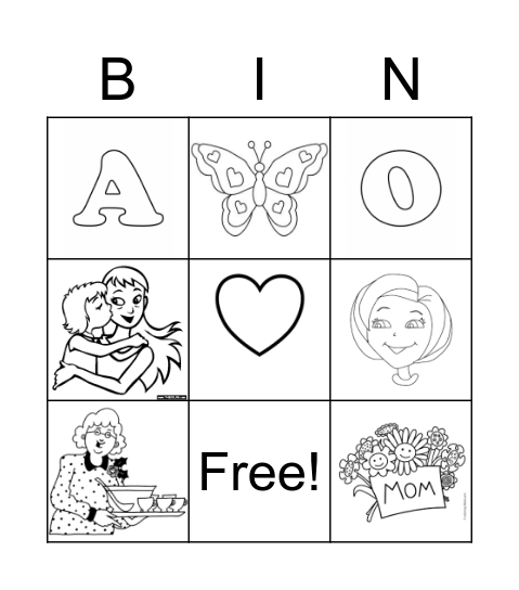 Mother's day  Bingo Card