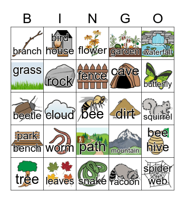 nature bingo Card