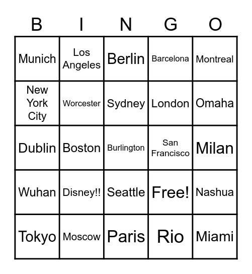 When this is over, I'm going to... Bingo Card