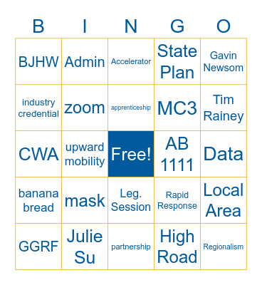 CWDB Bingo Card