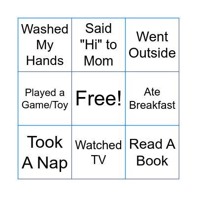 What did you do today... BINGO! Bingo Card