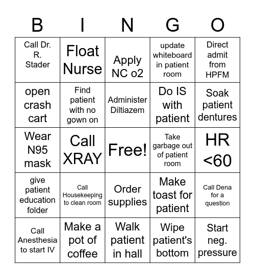 Nurses Week Bingo! Bingo Card