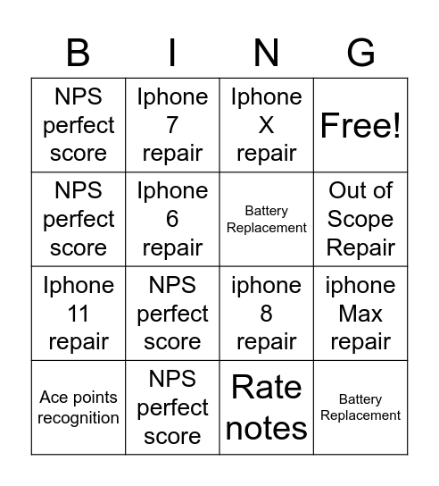 Tech Express & More Bingo Card