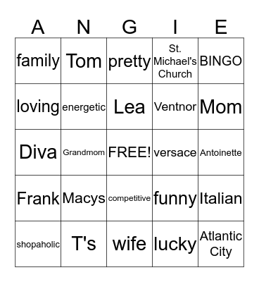 Happy Birthday Bingo Card