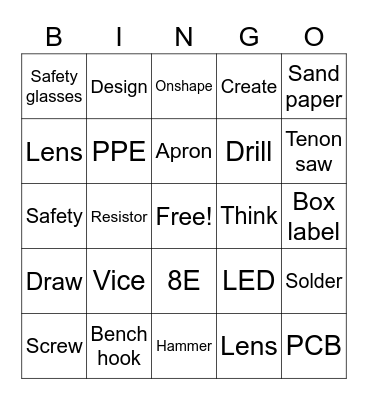 STEAM Bingo Card