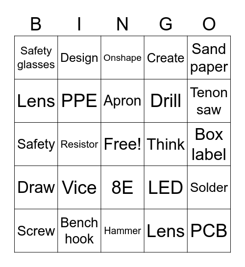 STEAM Bingo Card