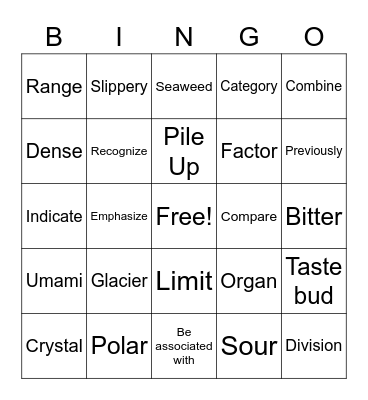 Unit 6: Rhetorical Purpose Bingo Card