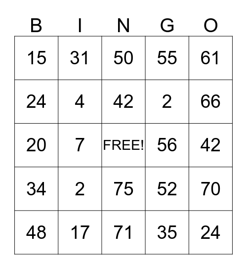 LOVE GROUP BINGO Card