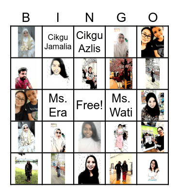 BSC Teacher's Day Bingo Card