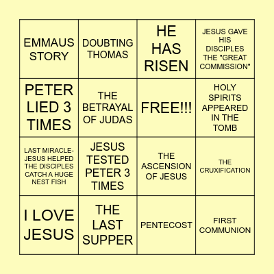EASTER BINGO Card