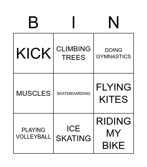 BIG ENGLISH 2 UNIT 2 Bingo Card