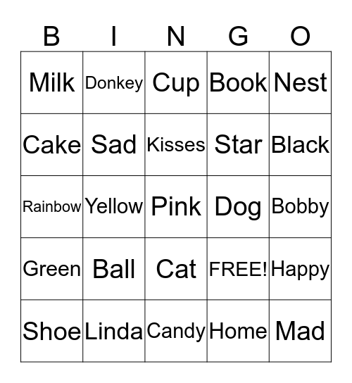 Brithday Bingo  Bingo Card