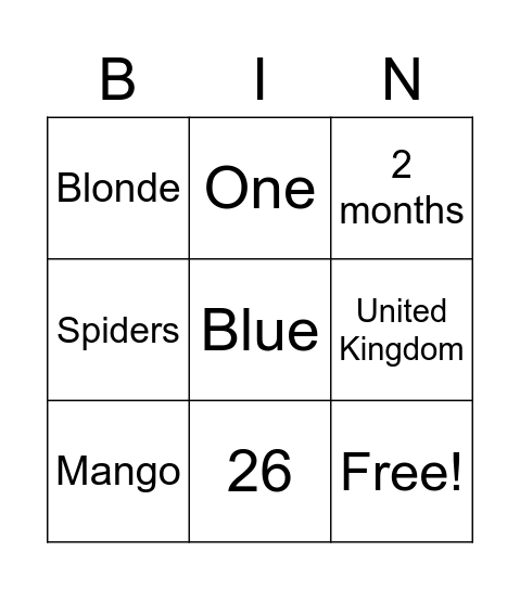 Teacher Jordann Bingo Card