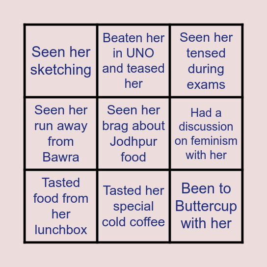 Have you ever Bingo Card