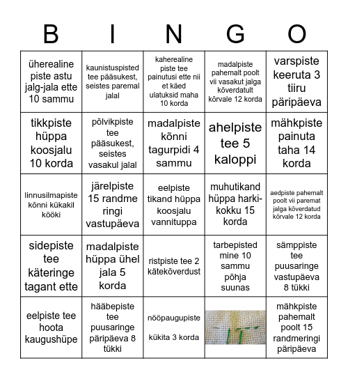 Tikkimine Bingo Card