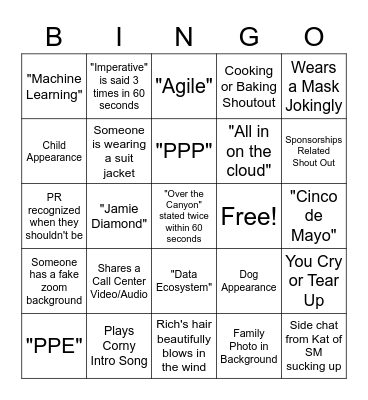 The Longest Meeting Bingo Card