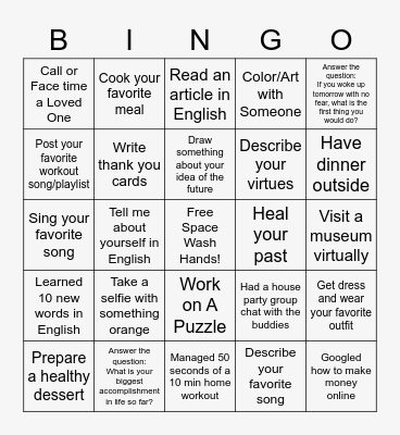 Quarantine Bingo World Pass Edition Bingo Card