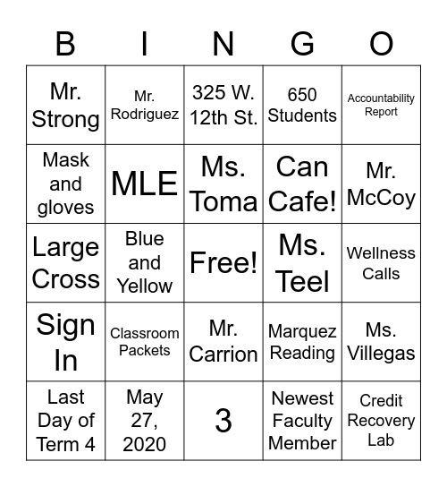 WHO AND WHAT DO YOU KNOW? Bingo Card