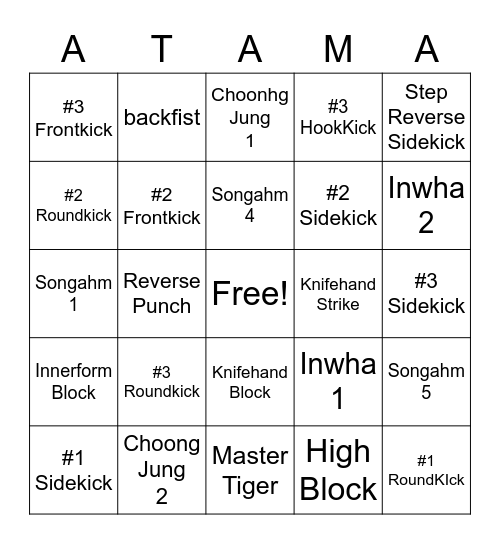 HELENA ATA BINGO Card