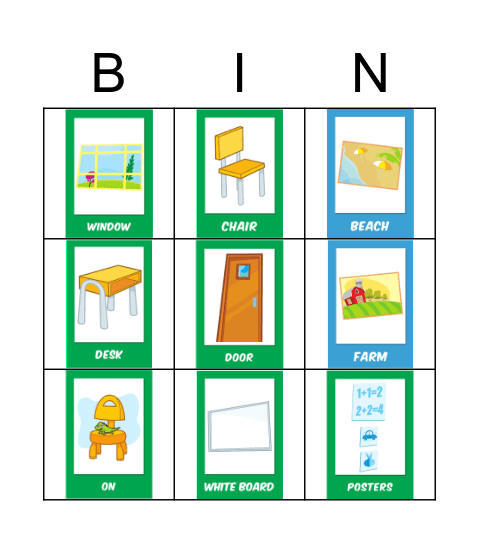 School Supplies! Bingo Card