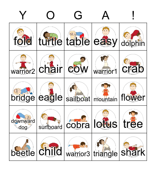 Yoga! Bingo Card
