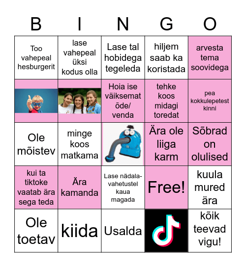 soovitusi murdeealisega käitumiseks Bingo Card