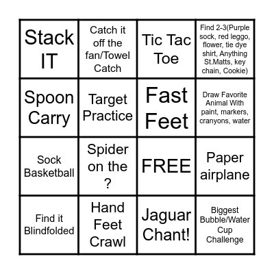 Rainbow Day Bingo Card