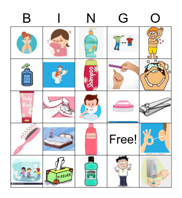 Personal Hygiene Bingo Card