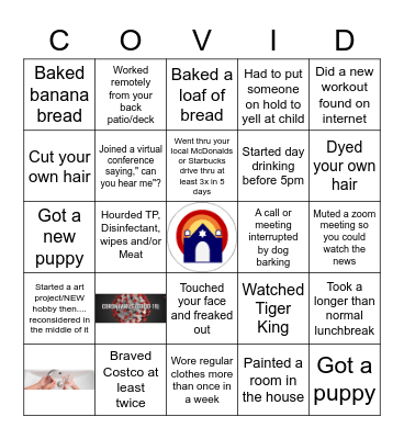 TPW COVID 19 BINGO Card