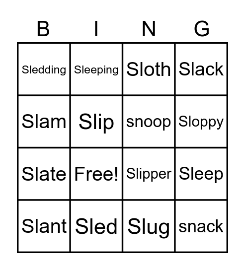 S blends Bingo Card