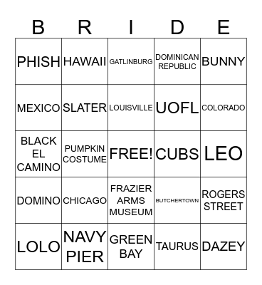 Bingo Card