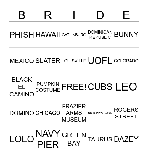 Bingo Card