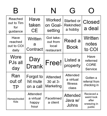 MPN North Bingo Card