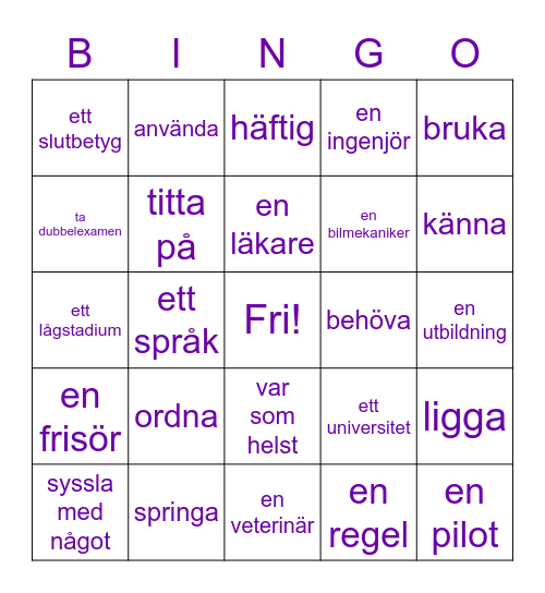 Megafon 3 St. 5 & St. 6 ord Bingo Card