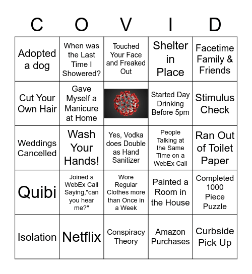 TAG INDUSTRIAL COVID 19 BINGO Card