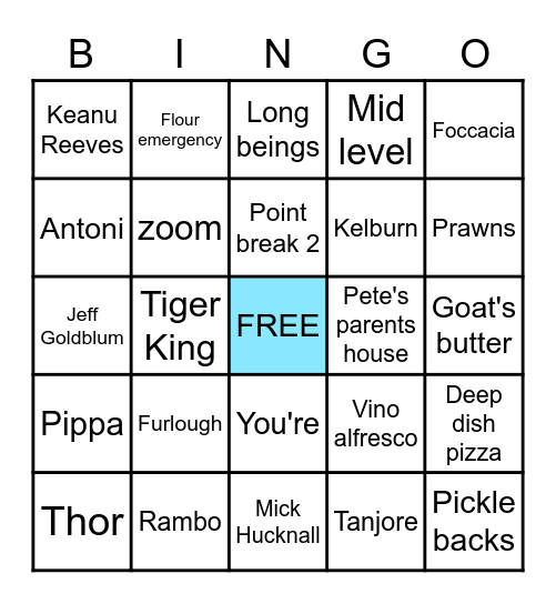 CARD TWO Bingo Card