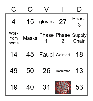 COVID Bingo Card