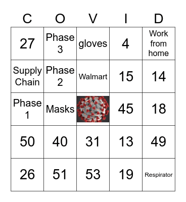 COVID Bingo Card