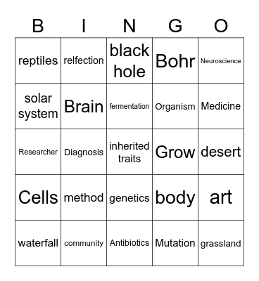 #ScienceIsADrag! Bingo Card